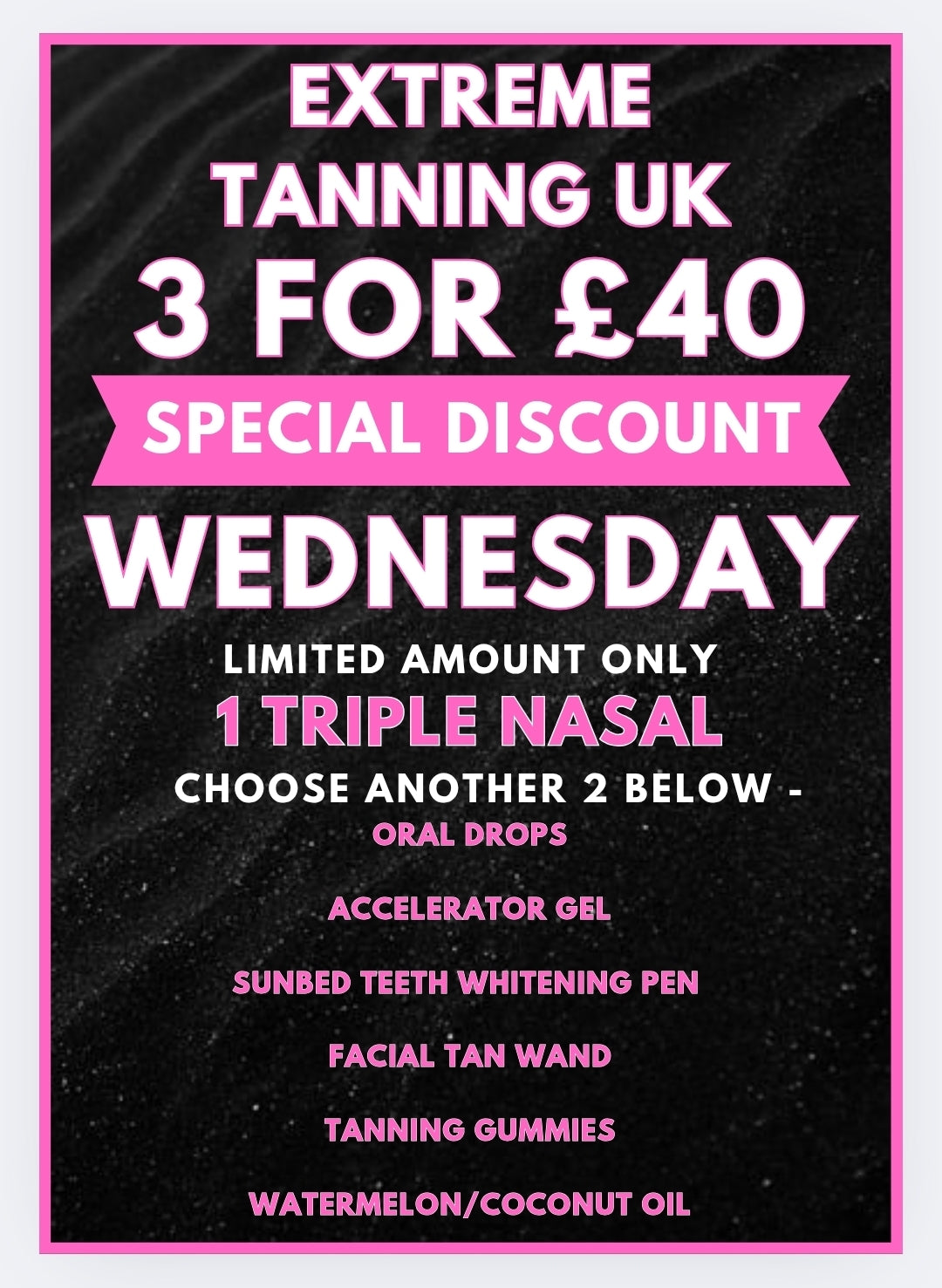 3 FOR £40 DEAL