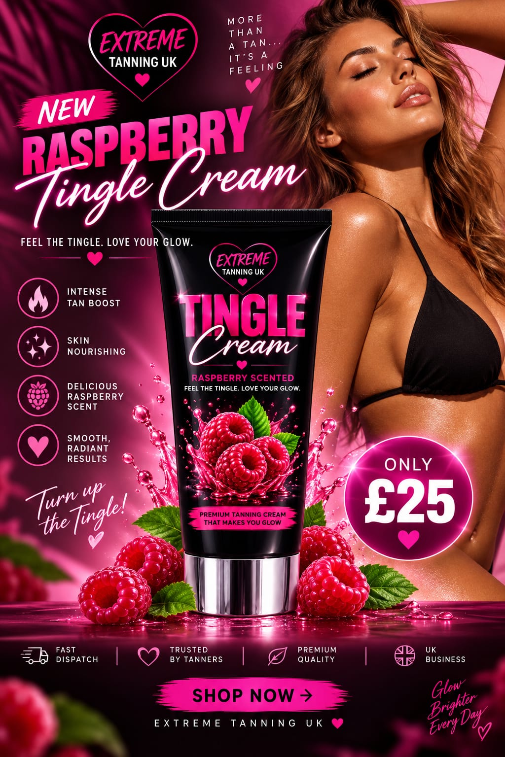 Raspberry Tingle Cream ** PRE ORDER 5TH OCT **